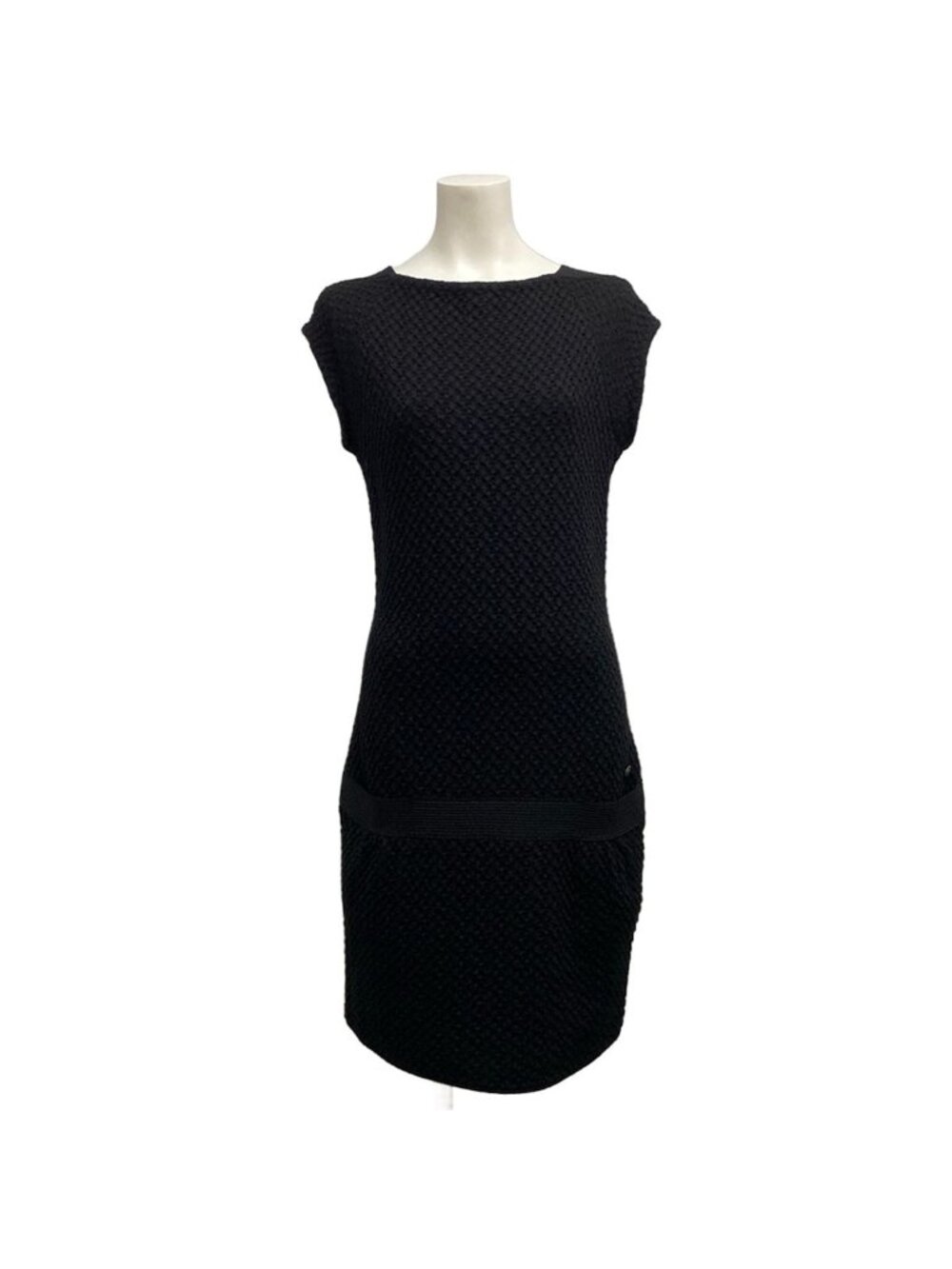 Chanel Dress S Black Sleeveless Wool